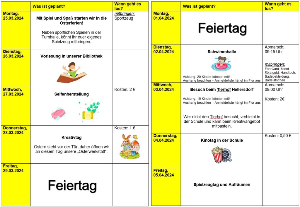 Ferien 2024 – Friedrich-Schiller-Grundschule Berlin Mahlsdorf